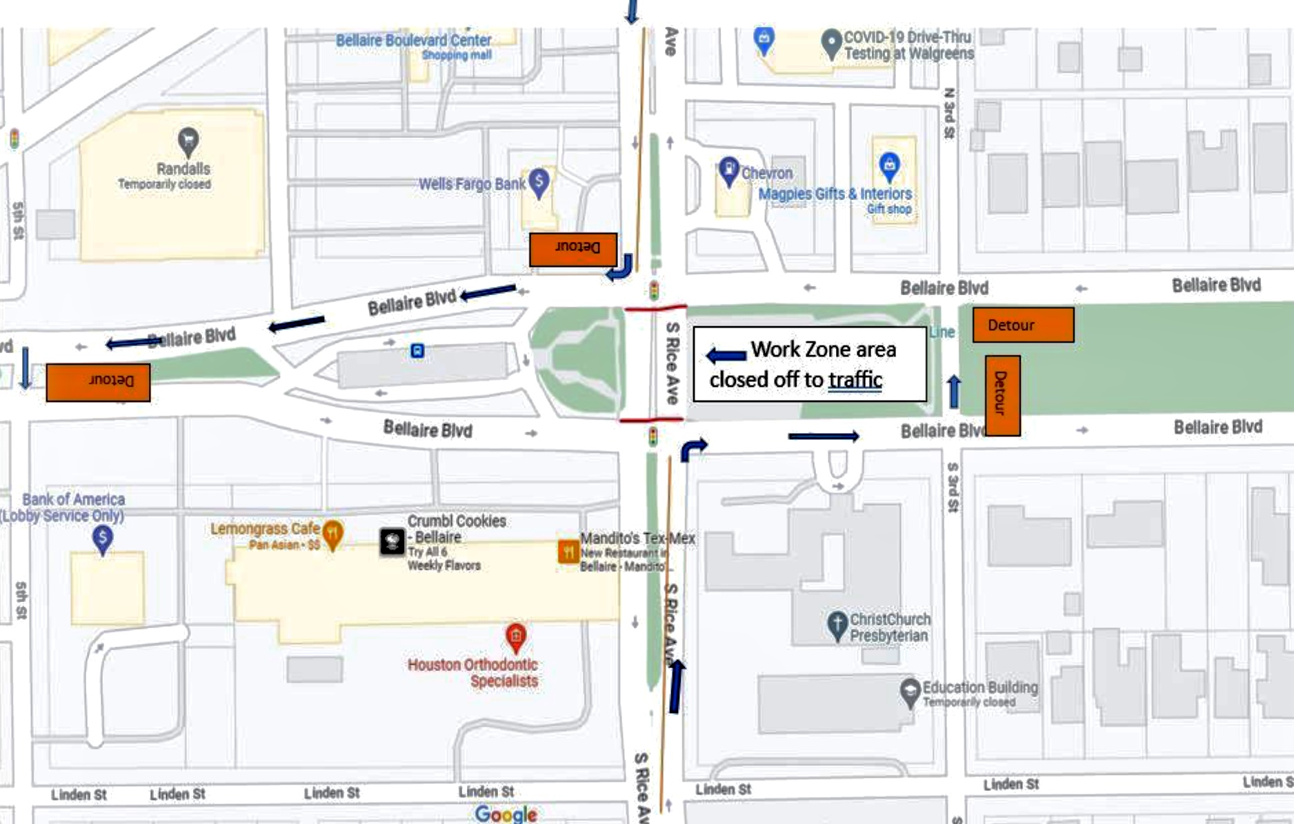 Disruption, detour: Water main break closes busy Bellaire intersection